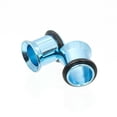 thumbnail image 4 of Tunnels Anodized Metallic Aqua with O- Rings - Sold as a Pair Surgical Steel, 4 of 5
