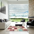 thumbnail image 6 of Ahgly Company Indoor Square Contemporary Cherry Red Patchwork Area Rugs, 6' Square, 6 of 6