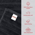 thumbnail image 5 of RIVERSIDE 2 Pack Oversized Bath Sheets 35x70 Soft and Absorbent 600 GSM Ribbed Cotton Towels - Charcoal, 5 of 9