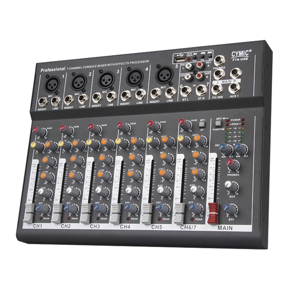 Mini Household Portable Audio Mixer with USB DJ Sound Mixing Console