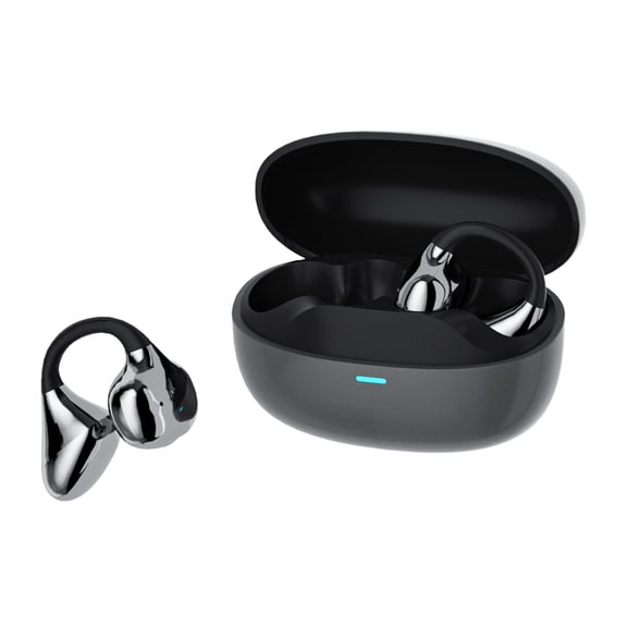 TANALAZ Open Ear Earbuds I5, Wireless Bluetooth 6.0 Clip-On Earbuds with ENC Noise Cancelliing, IPX5 Waterproof, 36H Long Playtime, Crystal Clear Calls, Secure Fit for Sports/Running/Work/Gym