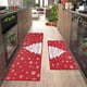 thumbnail image 5 of Juego de Alfombras Navideñas | Felpudos Rojos para Exterior, 2 Piezas, de Poliéster de Pelo Corto | Tapetes para Puerta de Entrada, Porche, Cocina, Sala de Estar y Patio | Tapetes Lavables con Varias, 5 of 6