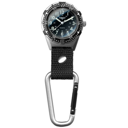 - Men's Aluminum Backpacker Clip Watch, Black