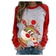 thumbnail image 1 of Camisas Navideñas Para Mujer Blusa de Manga Larga Con Estampado Casual Raglan Odeerbi ODB209661, 1 of 4