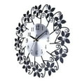thumbnail image 4 of Forme de Fleur de Luxe Rétro Diamant Rond Quartz Horloge Art Mur Horloge Muet Décor de Salon de la Maison, 4 of 7