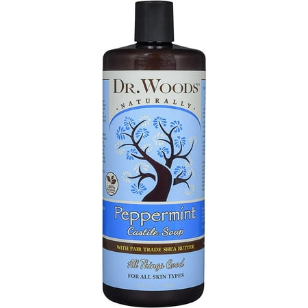 Dr. Woods Peppermint Castile Soap with Fair Trade Shea Butter 32 fl oz Liquid