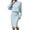 Light Blue 2XL, variant on 2 Pcs/Set Women Top Dress Suit Mock Collar Thread Long Sleeve Sweater V Neck Sheath Slim Fit Sleeveless Solid Color Midi Dress Commuting Dating Outfit