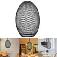 thumbnail image 5 of Vintage Style Iron Wire Lampshade Metal Mesh Lampshade Lighting Fixture Cover for Coffee Shop Farmhouse Hotel Coffee Shop Decoration Black, 5 of 7