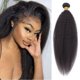 thumbnail image 1 of huarisi Yaki paquetes rectos cabello humano grueso brasileño virgen paquetes de cabello humano rizado paquetes de tejido recto cabello humano color negro natural se puede teñir solo paquete Yaki 3.53, 1 of 5