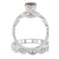 thumbnail image 3 of 1.5 Carat Morganite & Diamond inertwined Bridal setRound cut diamond on 10k White Gold, 3 of 3