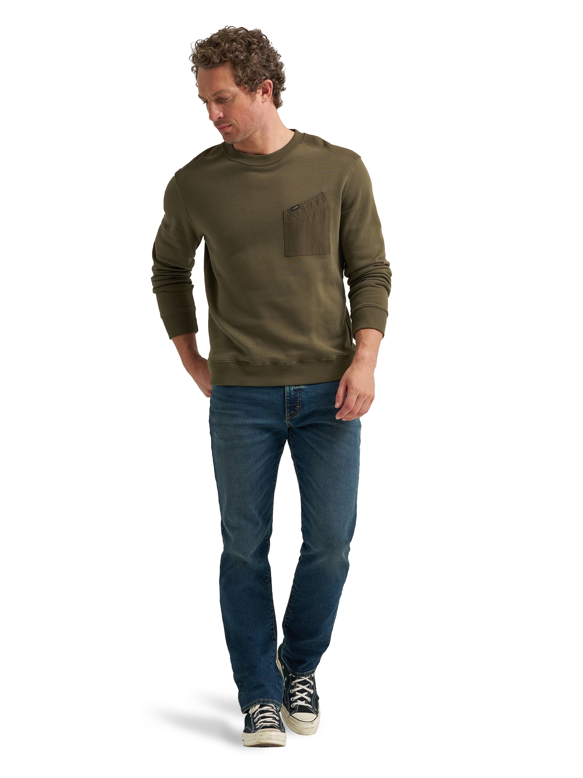 Lee® Men's Regular Fit Straight Leg Denim Jeans with Stretch