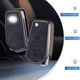 thumbnail image 3 of Compatible with Toyota Key Fob Cover with Keychain Leather Key Case Protector for Fortuner Tundra Camry RAV4 Highlander Corolla Smart Key, 3 of 7