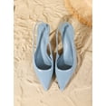 thumbnail image 2 of On feet& in love Women's Pointed Toe Slingback Stiletto High Heel Pumps, Elegant Slip On Back Strap Dress Heels for Wedding Party Formal Occasions, 2 of 6