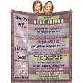 thumbnail image 2 of Best Friend Blanket, for Women, Best Friend Birthday Gifts for Women, Friendship Gifts for Women Friends, Throw Blankets for Bed Sofa Couch Travel (Pink, 50x60), 2 of 6