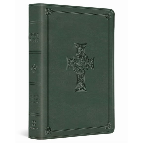 ESV Value Large Print Compact Bible (Trutone, Quiet Forest, Celtic Cross Design), (Hardcover)