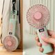 thumbnail image 1 of Ventilador portátil de mano con carga USB, pequeño ventilador de escritorio para viajes al aire libre, oficina y hogar: mini ventilador de 3 velocidades con batería recargable integrada., 1 of 6