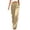 *Khaki, variant on Women's Satin High Waist Wide Leg Pants with Drawstring,Casual Trousers with Pockets Red,Women's Plus XXL