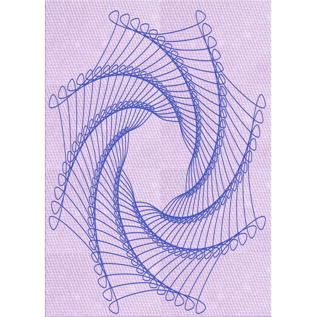 Ahgly Company Machine Washable Indoor Rectangle Transitional Purple Mimosa Purple Area Rugs, 2' x 4'