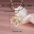 thumbnail image 5 of 1pc Elegant Zirconia Rose Golden Heart Pendant Necklace with Initial A-Z, Fashion Jewelry for Women, Perfect for Daily Wear & Gifting, All-Season Accessory, 5 of 7