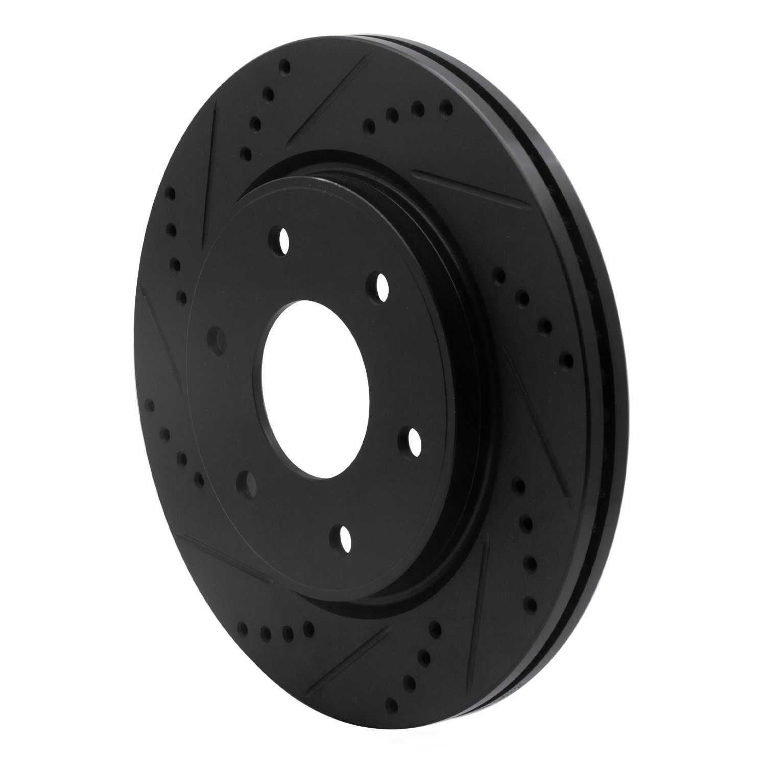 Dynamic Friction Company 633-67096L DFC Brake Rotor - Drilled And Slotted - Black