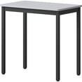 thumbnail image 4 of Lorell Utility Table  Gray Rectangle Laminated Top  Powder Coated Black Base x 30 Table Top Width x 1813 Table Top Depth  30 Height  Assembly Required  Melamine Top Material, 4 of 6