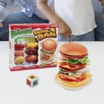thumbnail image 2 of Burger Stacking Game Balance Tower Toy With Realistic Food Pieces Family Interactive Tabletop Skill Challenge For Kids, 2 of 6