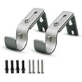 thumbnail image 1 of Soporte de barra de cortina ajustable de calidad Den: soportes de barra de cortina de metal con tornillos para barra de pared de 1 pulgada, resistente y resistente al óxido (plata, 2 piezas), 1 of 5