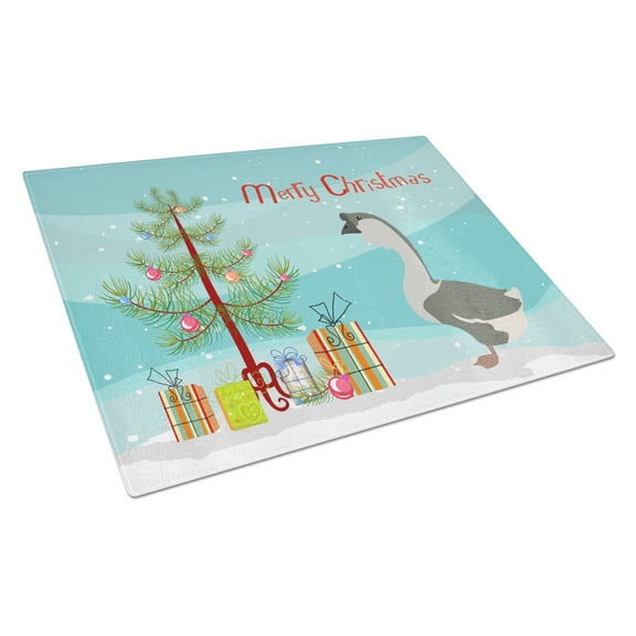 Caroline's Treasures African Goose Christmas Glass Cutting Board Large