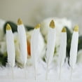 thumbnail image 2 of Efavormart 60 Pack Glitter Gold Tip White Real Turkey Feathers For Craft Party Decoration, 2 of 6