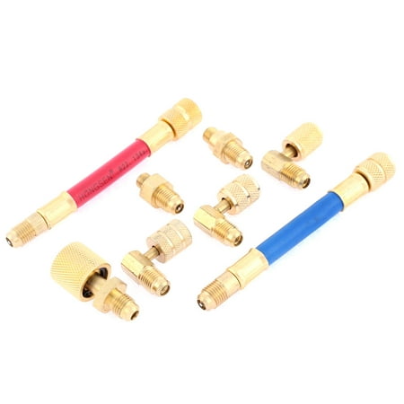 A/c Hose Set - Car Air Conditioner Refrigerant R134A R12 Conversion Adapter Hose Set Kit