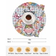 thumbnail image 6 of 13 Inch Round Placemats Set of 6, Spring Gnomes Non Slip Heat Insulation PP Table Mats, Farmhhouse Floral Botanical Blue Plaid Washable Place Mats for Kitchen Dining Party Table Decor, 6 of 7