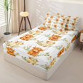 thumbnail image 2 of jejeloiu Cute Highland Cow Pattern Zipper Twin Comforter Sets with Fitted Sheet and 2 Pillowcases Kids,Rustic Farm Animals Zipper Bedding Set For Men,Reversible,4 Pieces, 2 of 7