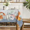 thumbnail image 2 of Fall Tablecloth 60x84 Inch Rectangular, Thanksgiving Autumn Harvest Orange Watercolor Pumpkins Blue Table Cover for Party Picnic Dinner Decor, 2 of 6