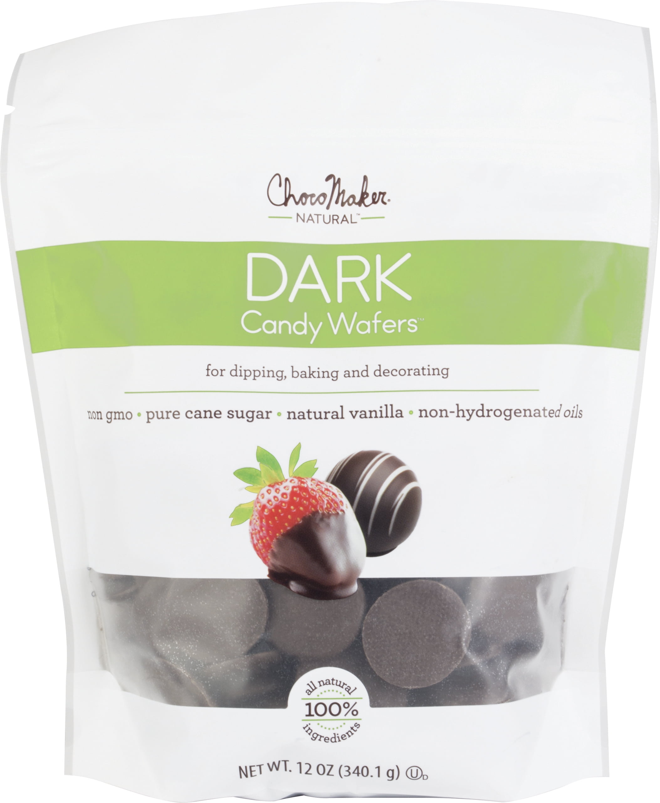 Natural Chocolate Candy Wafers 12oz PouchDark