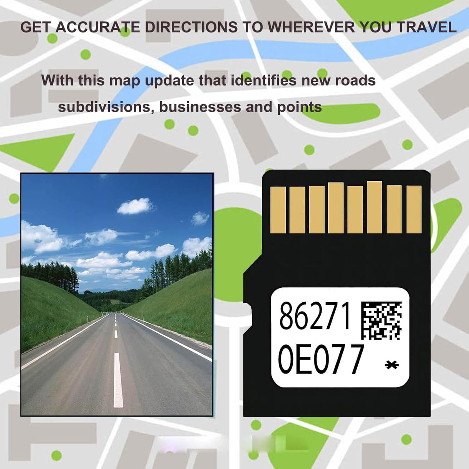 2025 Latest Navigation SD Card Map Update Accessories 86271 0E077 Compatible with Toyota Tacoma HighlanderRAV4 Tundra 4Runner Sienna Prius Venza Mirai CorollaUSA/Canada