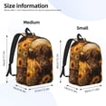 thumbnail image 3 of Lsque Cute Cow Sunflower Field Pattern Canvas Daypack, Durable Backpack, High-quality Versatile Backpack,Vintage Compact Backpack-Small, 3 of 6