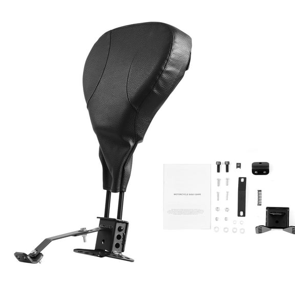 KFFKFF Adjustable Motorcycle Backrest Sissy Bar, Compatible with Touring Models 2009-2024, Street Glide, Road Glide, and Road King, Detachable Rider Backrest for Motorcycles, Black