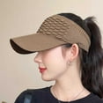 thumbnail image 4 of Caywon Women's Summer Sun Hat UV Protection Visor Hat Korean Style Travel Cool Hat Beach Knit Hat Cycling No Top Sun Cap Lightweight Breathable Outdoor Summer Accessory, 4 of 5