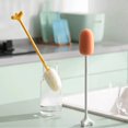 thumbnail image 3 of Cepillo de esponja para limpieza de botellas con soporte, mango largo de 11 pulgadas (blanco), 3 of 5