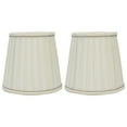 thumbnail image 1 of Fabric Lampshade Beige Silver Edge Craft European Style Simple Lamp Shade for E14 Screw Candlestick Lamp, 1 of 16