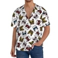 thumbnail image 2 of Picia Bulldog Sunglasses Face Men's Linen Shirts Short Sleeve Cuban Beach Shirts Casual Shirts Button Down Shirt for Men Beach Summer Wedding Shirt-XX-Large, 2 of 7