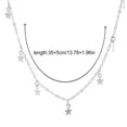 thumbnail image 4 of Guardurnaity Collar de cadena Estrellas con estilo Joyería estética Oro Plata Gargantilla universal Collares Regalo del día de San Valentín para Ropa, zapatos y accesorios Miscelánea, 4 of 5
