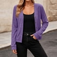 thumbnail image 5 of Meichang Cropped Cardigan Sweaters for Women 2026 Fall Long Sleeve Lightweight Button Front Cardigans Open Front Cardigan Navy XL, 5 of 10