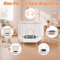thumbnail image 5 of 55" Toddler Trampoline with Safety Net, SHINPT Kids Trampoline for Toddlers with No Gap Design, Indoor Trampoline for Kids Room, Livingroom, Mini Trampoline for Kids 3-8, Best Gift with Ocean Balls, 5 of 9