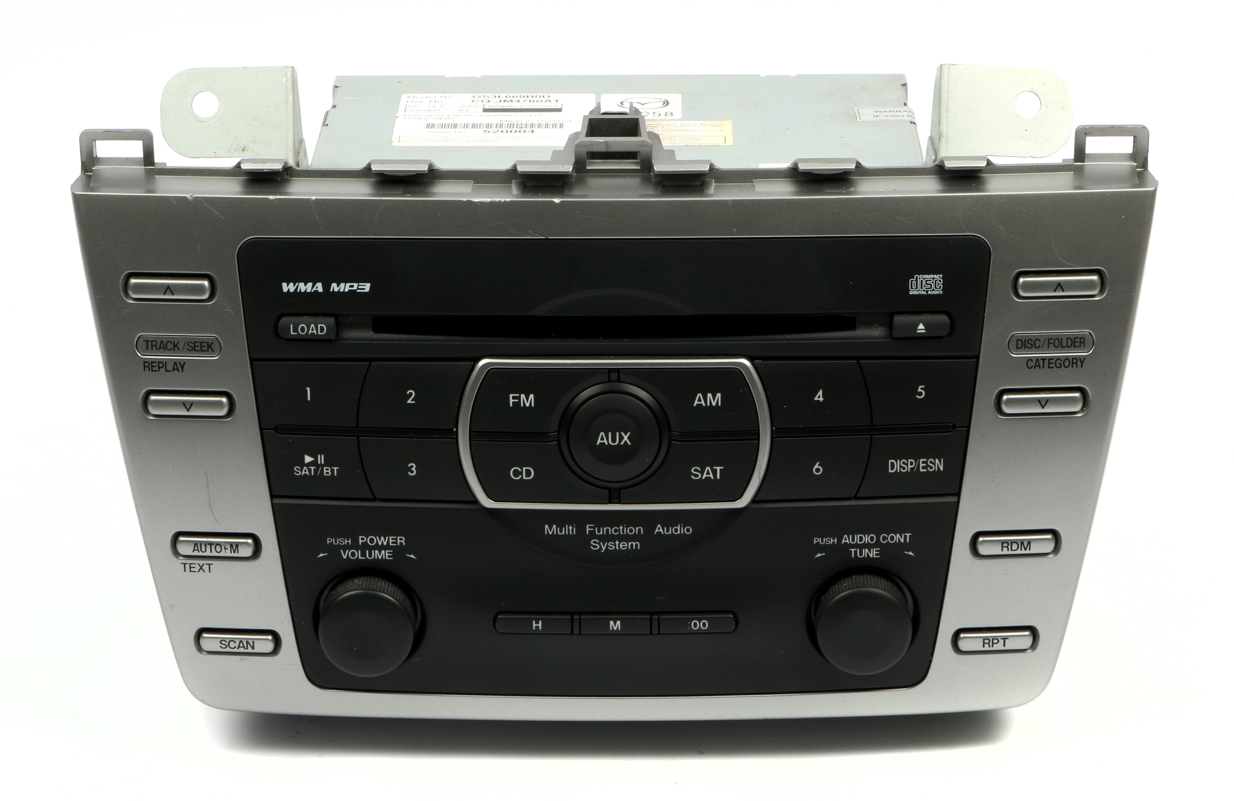 20092010 Mazda 6 Radio AM FM Disc Single CD Player