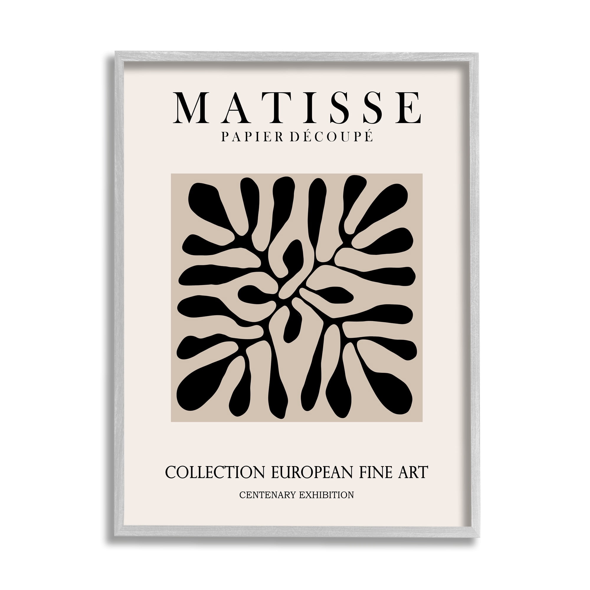 Stupell Industries Matisse Leaves Foliage Abstract Silhouette Exhibition Design Framed Wall Art, 16 x 20, Design by Ros Ruseva