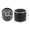 thumbnail image 2 of 2Pcs 21x17mm Aluminium Alloy Potentiometer Rotary Knob for 6mm Hole Black, 2 of 4