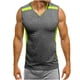 thumbnail image 2 of pstuiky Camiseta sin mangas para hombre, Camiseta deportiva y casual de cuello redondo de color liso para hombre. Camisas para hombres xxl, 2 of 8