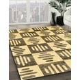 thumbnail image 2 of Ahgly Company Indoor Square Abstract Chrome Gold Yellow Oriental Area Rugs, 3' Square, 2 of 6