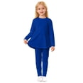 thumbnail image 3 of WENXIAOO Ensemble de Pyjamas pour Enfants 2 Pcs Robe à Manches Longues avec Pantalon Ensemble de Pyjamas de Mode pour Filles 9-10 Ans, 3 of 6